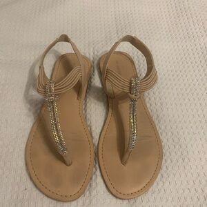 Madden Girl sandals, beige with some sparkles on top, size 7 1/2, worn twice